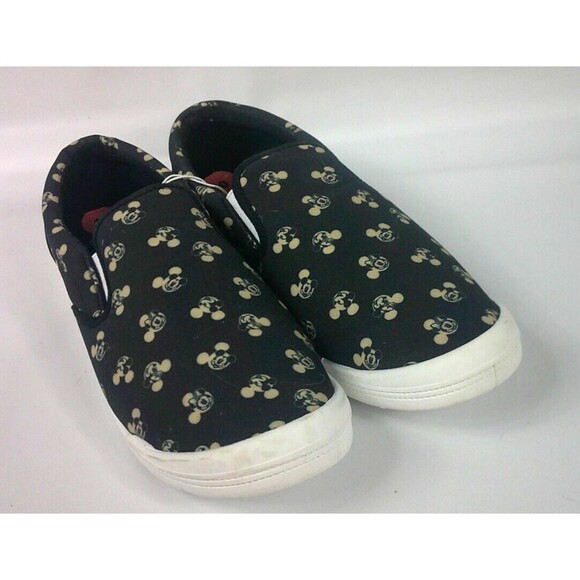 Disney Minnie Mouse Allover Print Slip on Canvas Shoes Black Women's Size 10 New - Picture 1 of 6